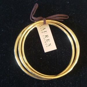 NWT Ralph Lauren Gold Bangle Bracelets